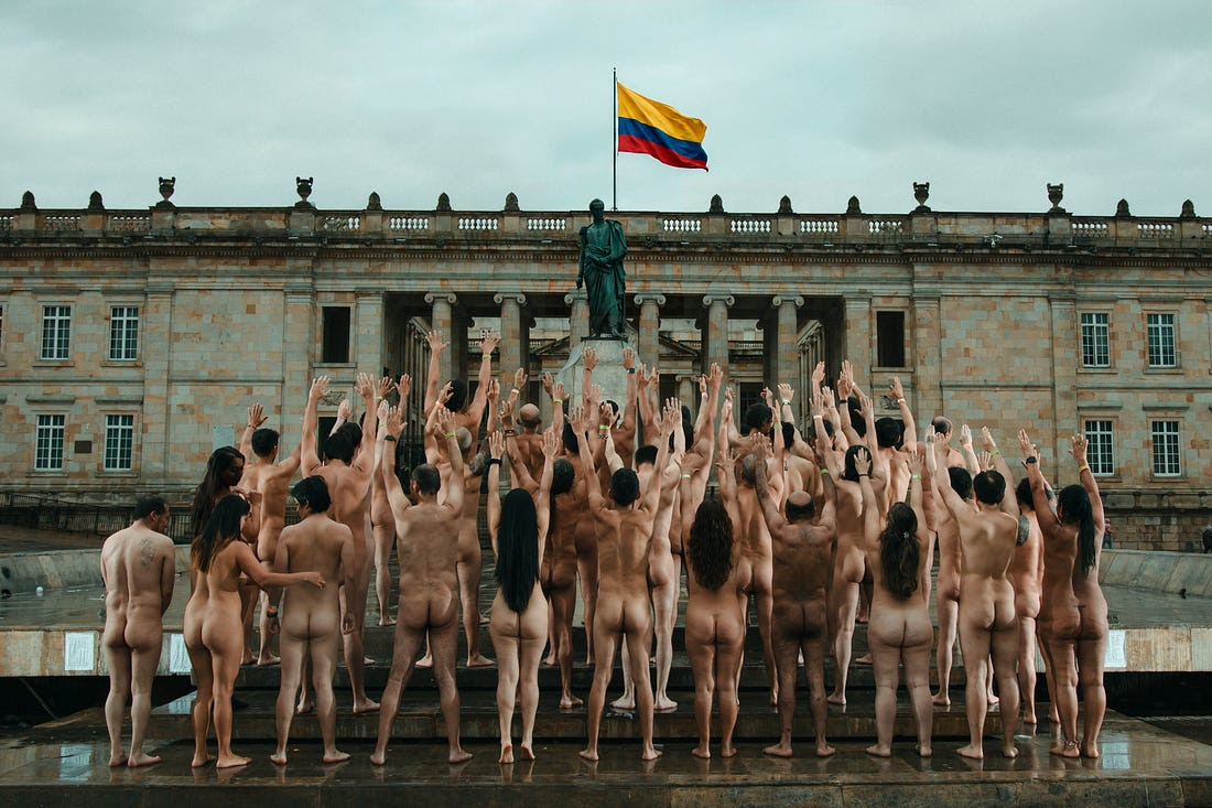 Colombia held a nudist festival at the seat of its government
